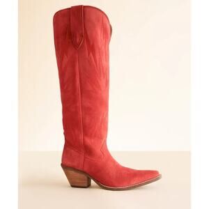 Dingo Thunder Road Red Tall Leather Western Boot Womens Size 7.5M